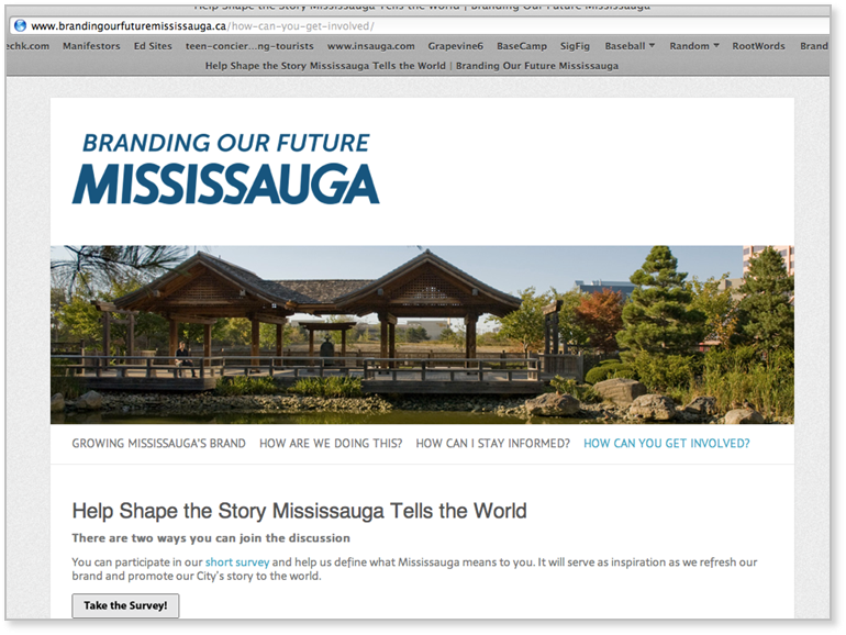 Invitation to participate in development of Mississauga city brand strategy